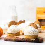 Individual No Bake Pumpkin Butter Cheesecakes