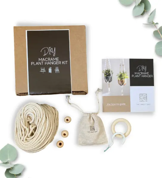 White elephant gift ideas with a DIY macrame kit.
