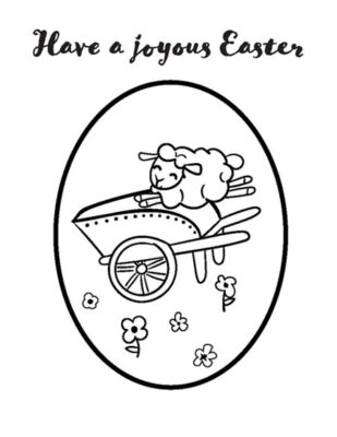 Easter Printable Coloring Card 1