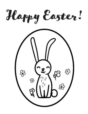 Easter Printable Coloring Card 2