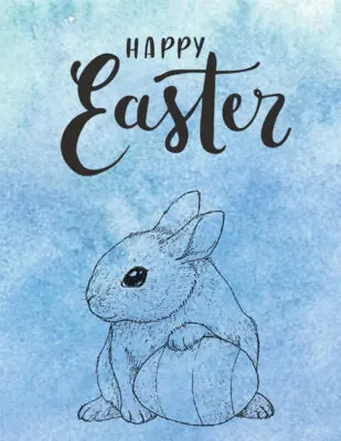 Easter Printable Coloring Card 3