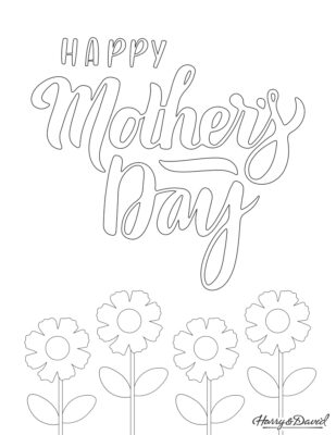 Mothers Day Coloring Card 1