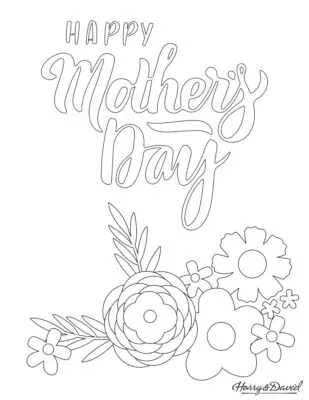 Mothers Day Coloring Card 2