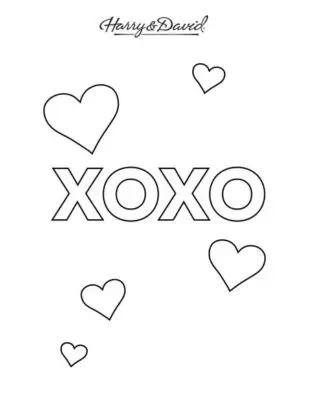 XOXO Valentines Printable Card 1