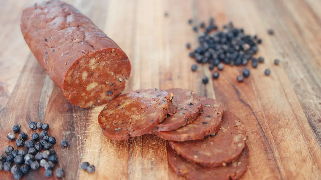 vegan charcuterie board smoky soppressata