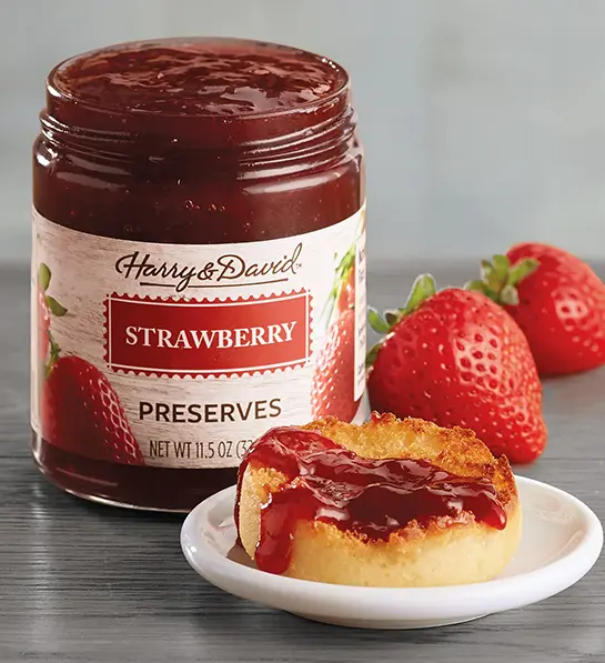 Types of strawberries in preserves.