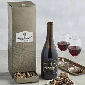 Belgian chocolate and wine pairing gift.