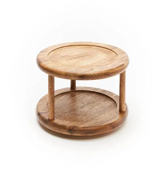 Mango wood lazy susan.