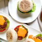 The Wolferman’s English Muffin Burger by Chef Geoffrey Zakarian