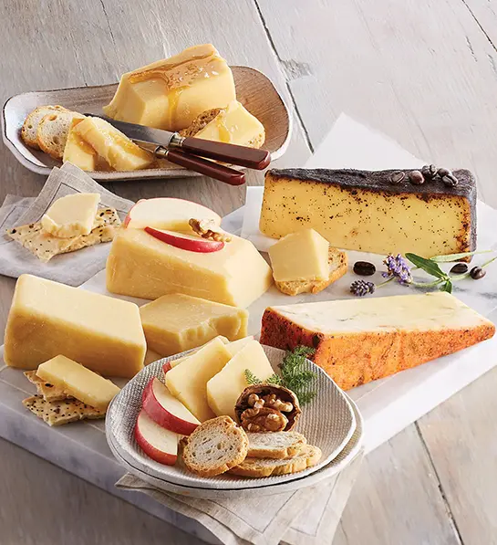 Beehive company cheese gifts on a platter.