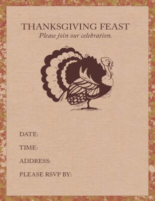 Harry and David Thanksgiving Invite Cards