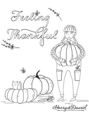 Harry and David Thanksgiving Coloring Page 1