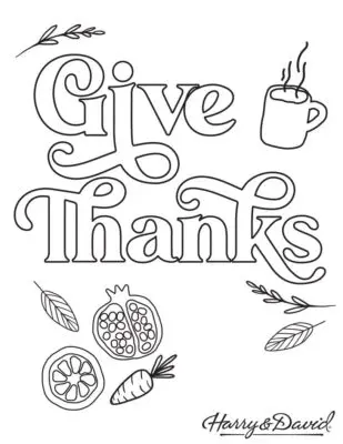 Harry and David Thanksgiving Coloring Page 2