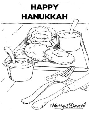 Harry & David Hanukkah Coloring Page 2
