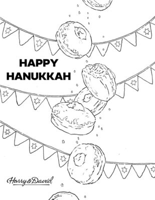 Harry & David Hanukkah Coloring Page 3