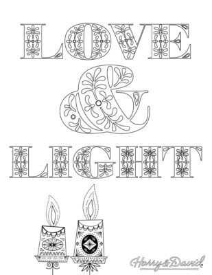 Harry & David Hanukkah Coloring Page 4