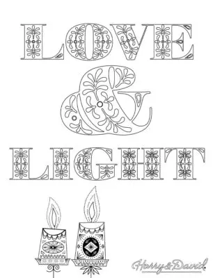 Harry & David Hanukkah Coloring Page 4