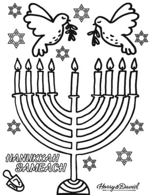 Harry & David Hanukkah Coloring Page 5