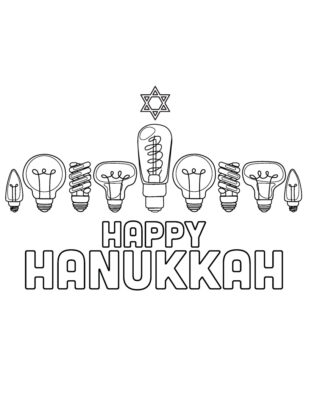 Harry & David Hanukkah Coloring Page 6