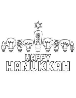 Harry & David Hanukkah Coloring Page 6