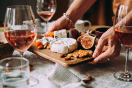 Eat like the French with charcuterie, cheese, fruit, and wine.