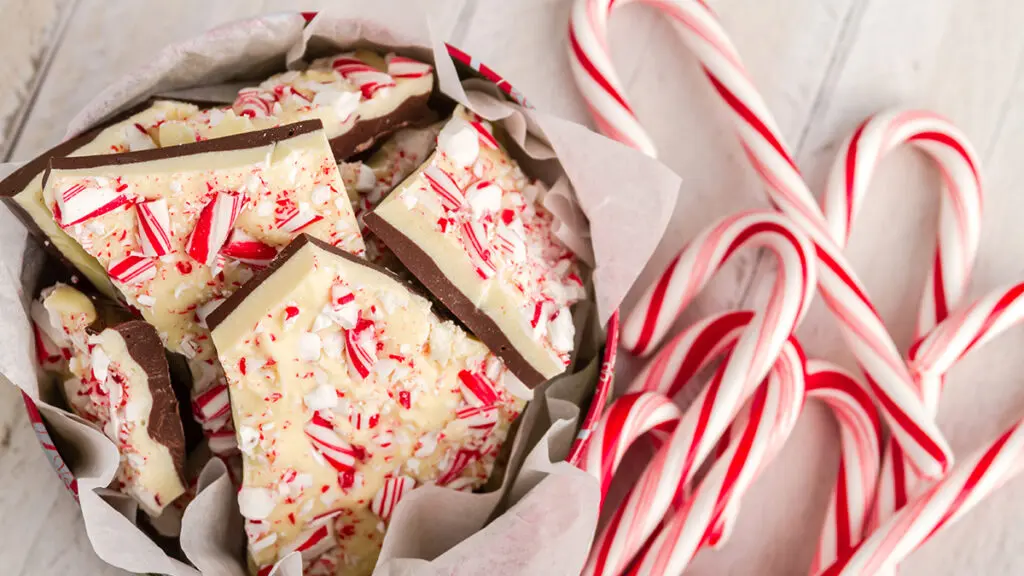 history of peppermint bark and canes