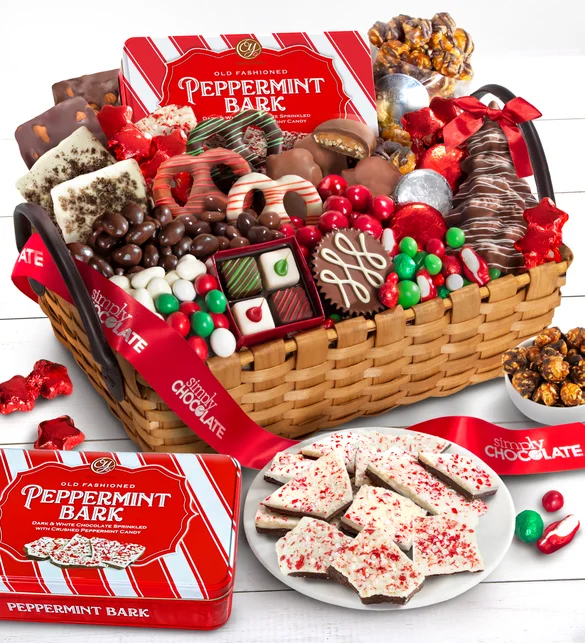 supreme gift basket simply chocolate supreme celebrate the season basket