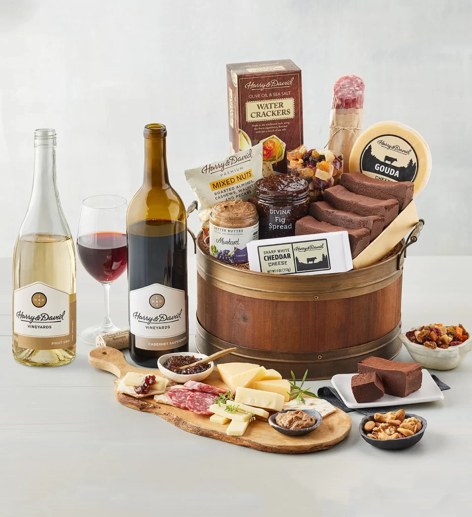 wine basket ideas wine barrel gift