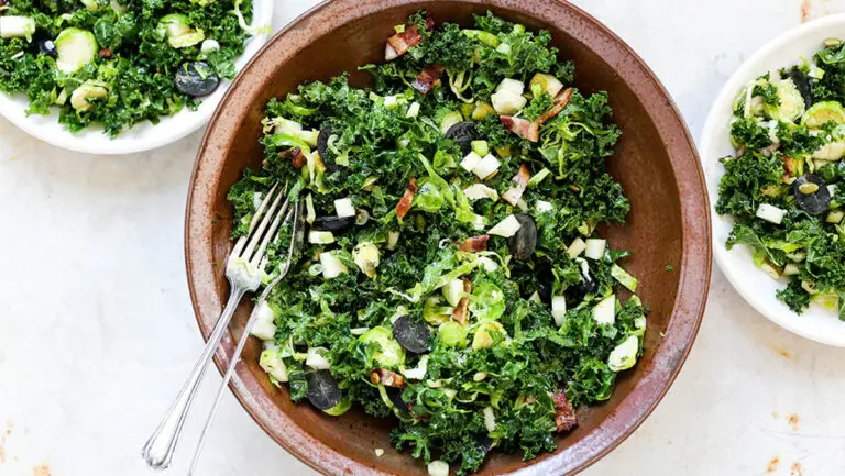 Bowl of green salad.